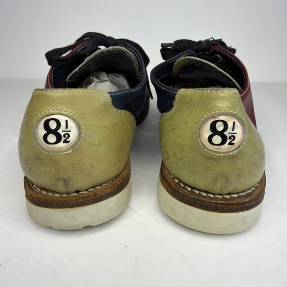 AMF Bowling Shoes Men’s 8 1/2 Women’s 10 Blue Red Tan Leather QubicaAMF main image 10